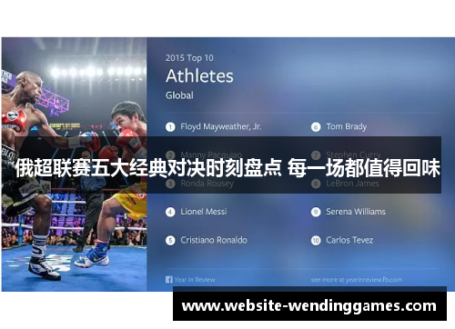俄超联赛五大经典对决时刻盘点 每一场都值得回味 俄超联赛五大经典对决时刻盘点 每一场都值得回味