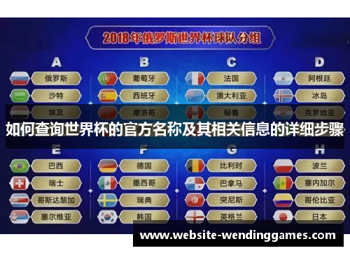 如何查询世界杯的官方名称及其相关信息的详细步骤 如何查询世界杯的官方名称及其相关信息的详细步骤