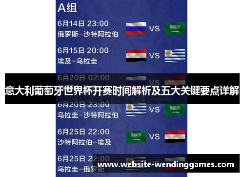 意大利葡萄牙世界杯开赛时间解析及五大关键要点详解 意大利葡萄牙世界杯开赛时间解析及五大关键要点详解